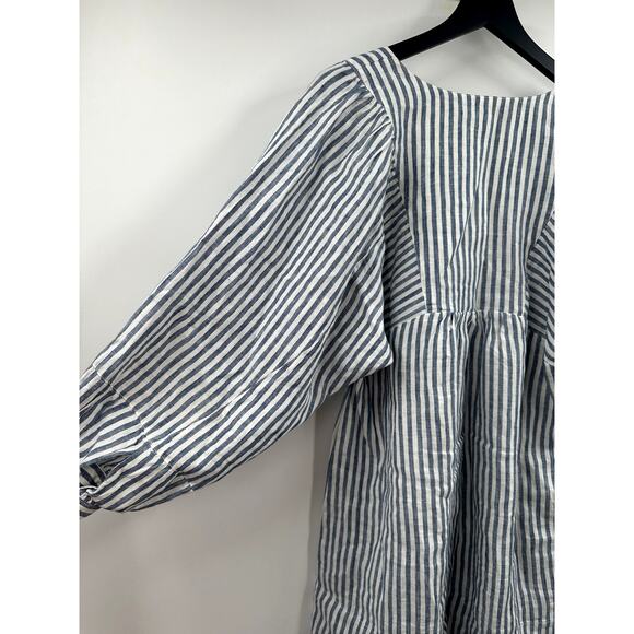 JOIE Jade Mini Dress In Blue & White Stripe Small - Picture 8 of 9
